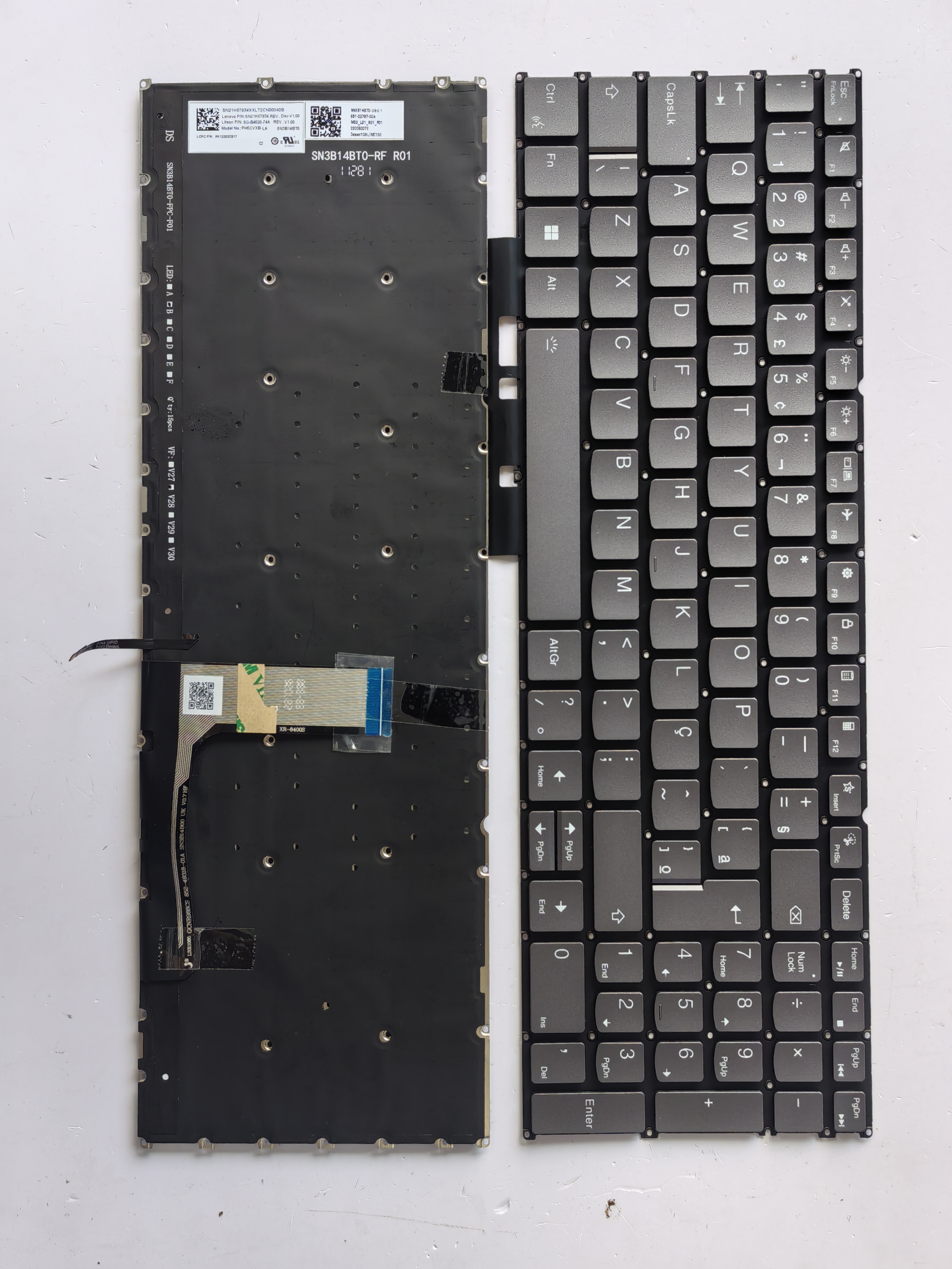 Picture of New Replacement Laptop Keyboard For LENOVO YOGA Pro 16s IRP8 IMH9 2023 2024 Talk button Grey Backlit BR Layout